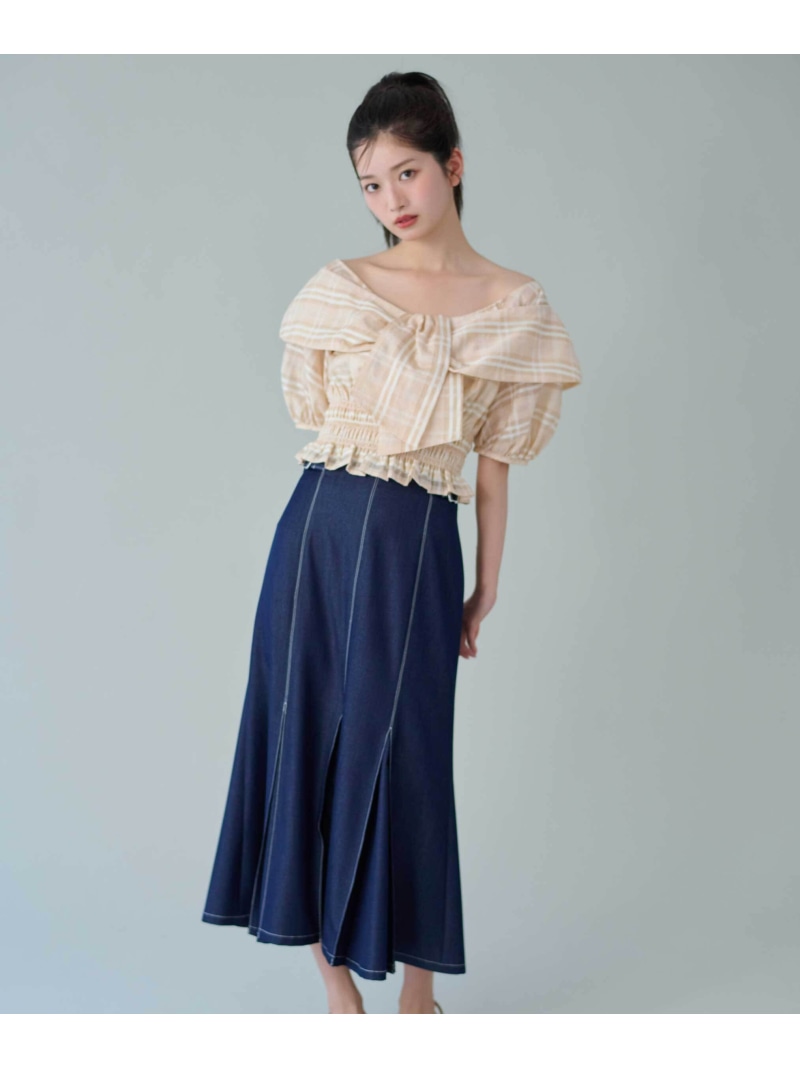 ステッチマーメイドスカート JILL by JILL STUART ジル バイ ジル スチュアート スカート その他のスカート ブルー グレー【送料無料】[ Fashion]｜JILL by JILL STUART