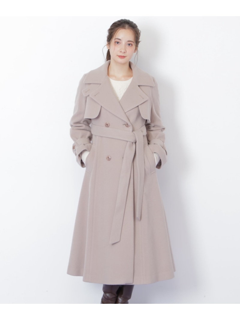 ウールレディトレンチコート JILL by JILL STUART ジル バイ ジル スチュアート ジャケット・アウター その他のジャケット・アウター ブルー ホワイト ピンク【送料無料】[ Fashion]｜JILL by JILL STUART 26,180円