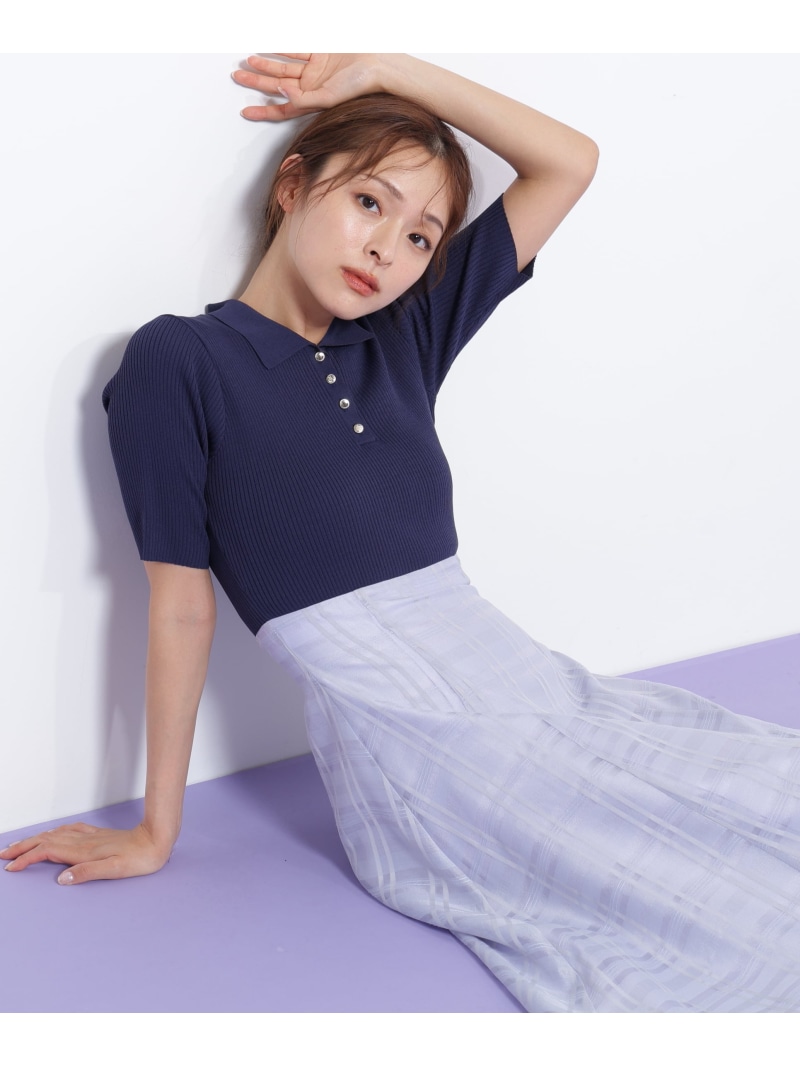 【SALE／46%OFF】ポロ衿ドッキングワンピース JILL by JILL STUART ジル バイ ジル スチュアート ワンピース・ドレス ワンピース ブラック ホワイト ネイビー【RBA_E】【送料無料】[ Fashion]