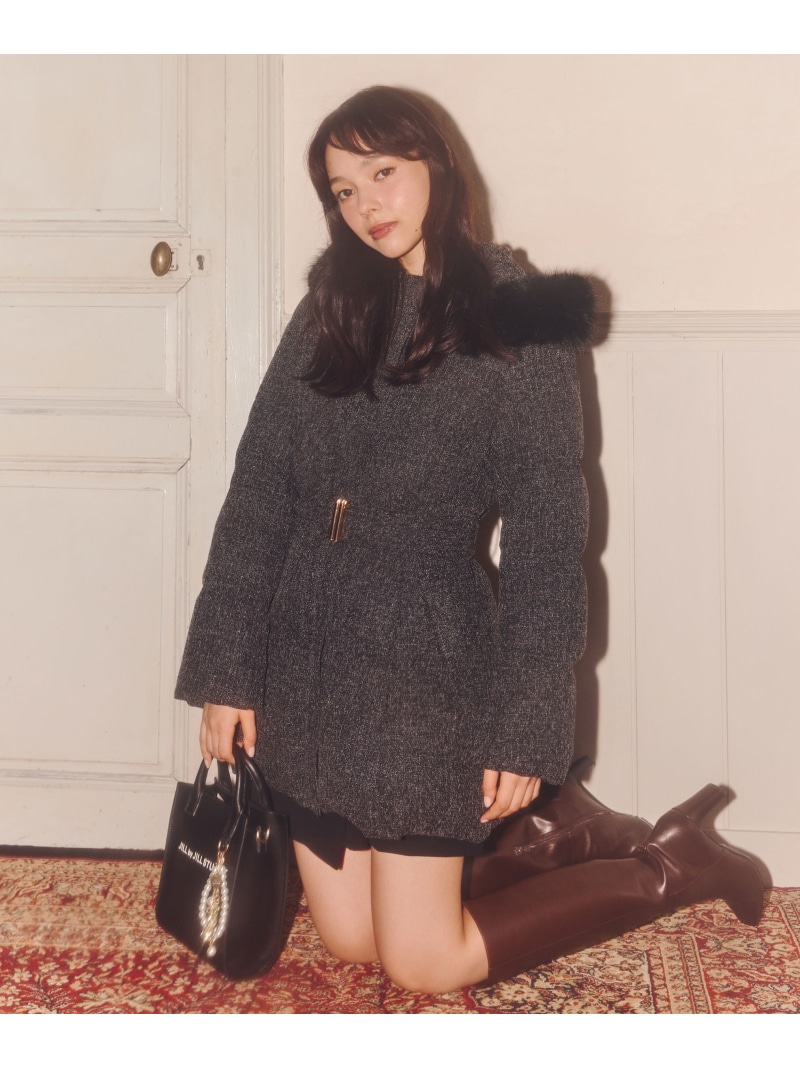 ウエストマークスタイルアップダウン JILL by JILL STUART 内鰓 バイ 内鰓 スチュアート ジャケット・アウター 余分の物のジャケット・アウター 黒いこと 薄墨色【貨物輸送無料】[ Fashion]