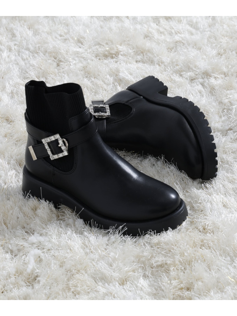 【SALE／49%OFF】ビジューベルトショートブーツ JILL by JILL STUART 内鰓 バイ 内鰓 スチュアート シューズ・靴 余分の物のシューズ・靴 白いこと 黒いこと【RBA_E】【貨物輸送無料】[ Fashion]