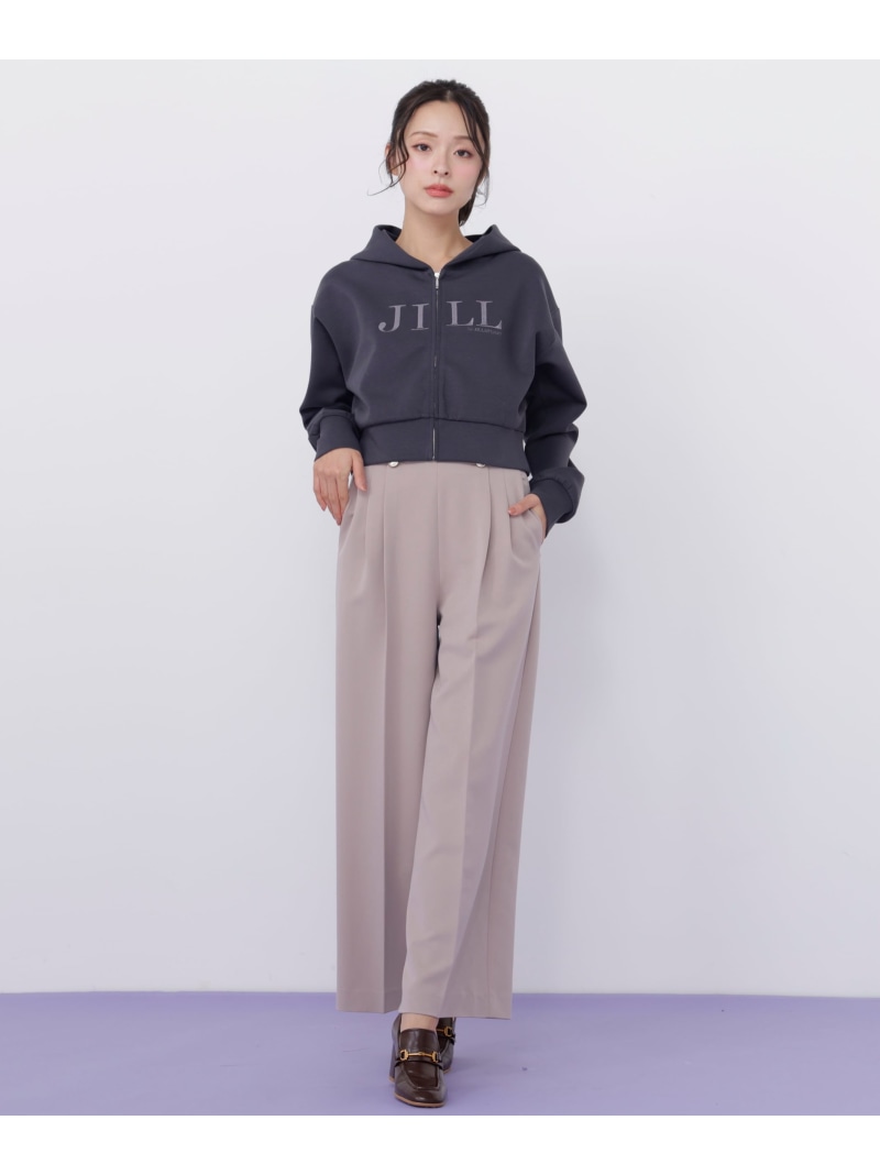 【SALE／20%OFF】メタル釦ストレートイージーパンツ JILL by JILL STUART ジル バイ ジル スチュアート パンツ その他のパンツ グレー ネイビー ピンク【RBA_E】【送料無料】[ Fashion]｜JILL by JILL STUART