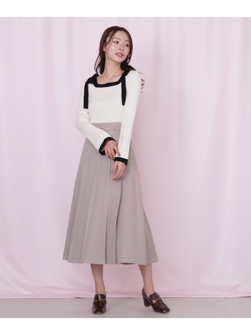 ＜セットアップ対応＞ベーシックツイルスカート JILL by JILL STUART ジル バイ ジル スチュアート スカート その他のスカート ネイビー グレー ベージュ【送料無料】[ Fashion]