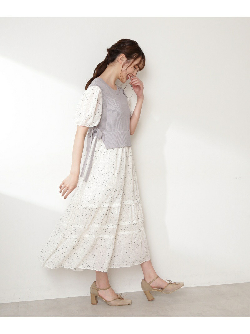 ニットベストドッキングワンピース Jill By Jillstuart ジル バイ ジルスチュアート ワンピース ワンピースその他 グレー ホワイト 送料無料 Rakuten Fashion Vmaphotographystudios Com