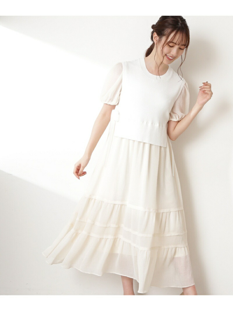 ニットベストドッキングワンピース Jill By Jillstuart ジル バイ ジルスチュアート ワンピース ワンピースその他 グレー ホワイト 送料無料 Rakuten Fashion Vmaphotographystudios Com