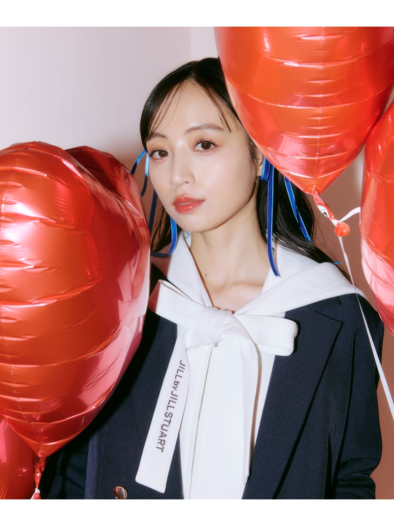 ビッグリボンパーカー JILL by JILL STUART 内鰓 バイ 内鰓 スチュアート トップス カットソー・プルオーバー 米国海軍 薄墨色 白いこと【貨物輸送無料】[ Fashion]