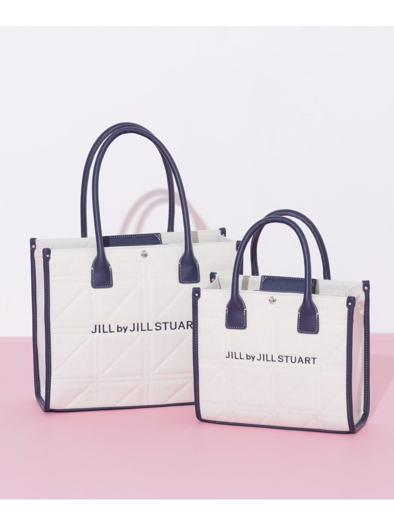 ステッチパイピングトート小 JILL by JILL STUART ジル バイ ジル スチュアート バッグ その他のバッグ ネイビー ピンク ホワイト【送料無料】[ Fashion]
