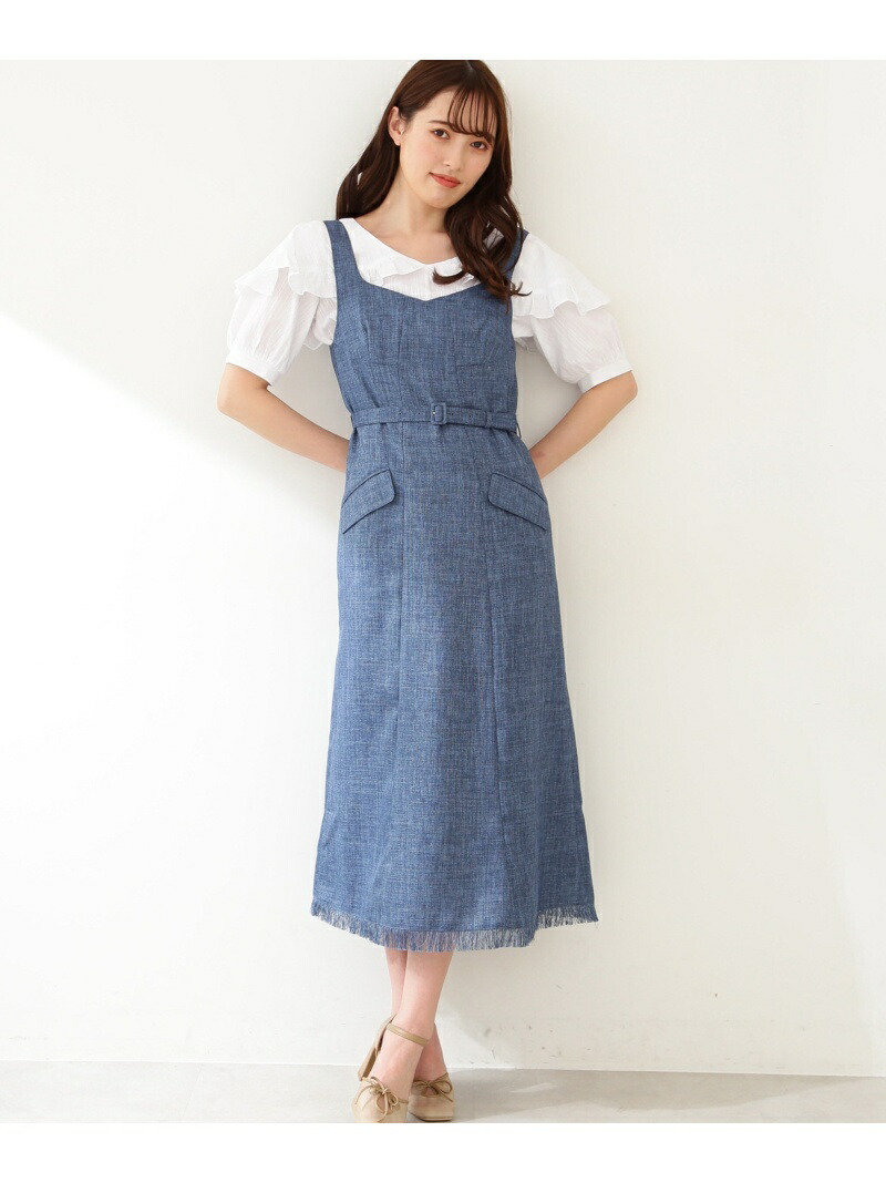 限定価格セール 楽天市場 フリンジツイードジャンスカ Jill By Jillstuart ジル バイ ジルスチュアート ワンピース ワンピースその他 ブルー ホワイト 送料無料 Rakuten Fashion Jill By Jillstuart 内祝い Caronova Sa Com