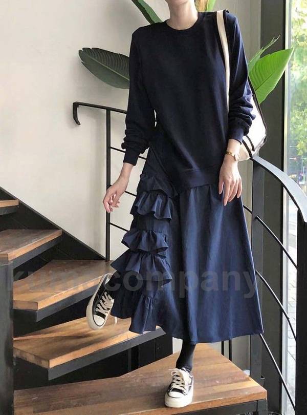 楽天市場】ドッキングワンピース アシンメトリー スウェット