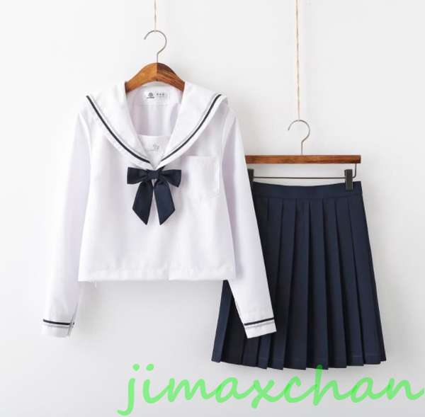 サマー　長袖/中袖　短袖　上下セット セーラー服 JK系フリルスカート　パーティグッズ 制服 学生　ユニフォーム　卒業式 入学式　コスチューム　スカート