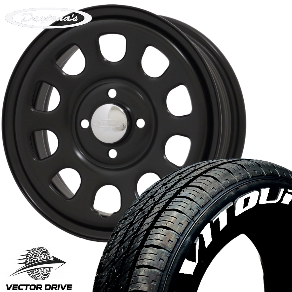 【楽天市場】【 ホイール タイヤ 4本セット 】 DAYTONA'S G2 12-4.0 4H/100 +42 マットブラック ...