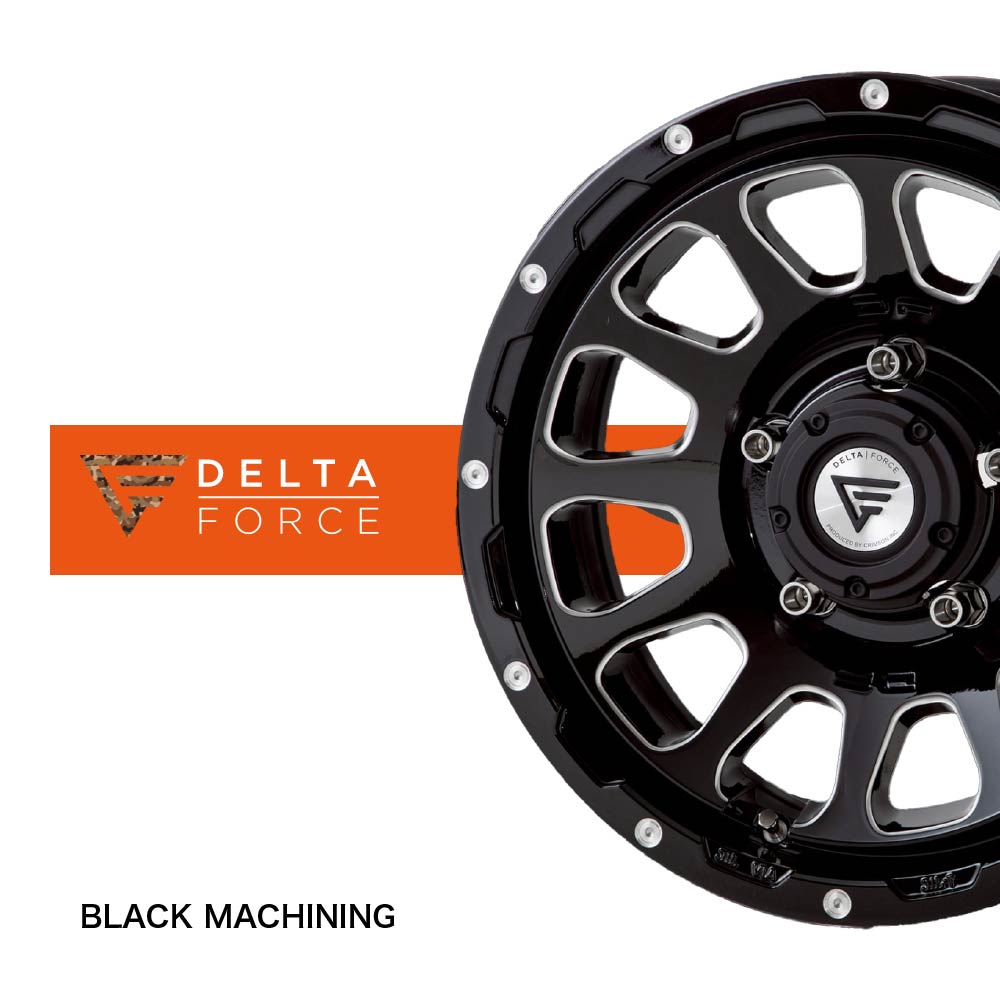 三菱　トライトン　DELTAFORCE　OVAL　For TRITON　BLACK MACHINING　17 x 8.0J +20 / 6-139.7