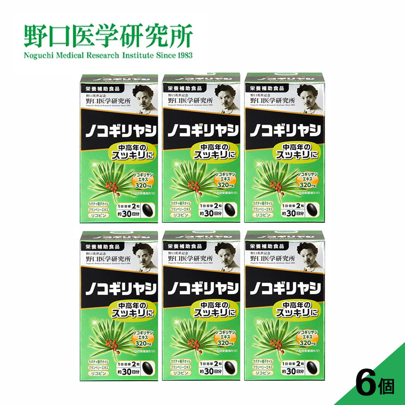 【6個書き割り】 野口刀圭科学研究所 ノコギリヤシ 60粒x6 栄養素助けること食料雑貨類