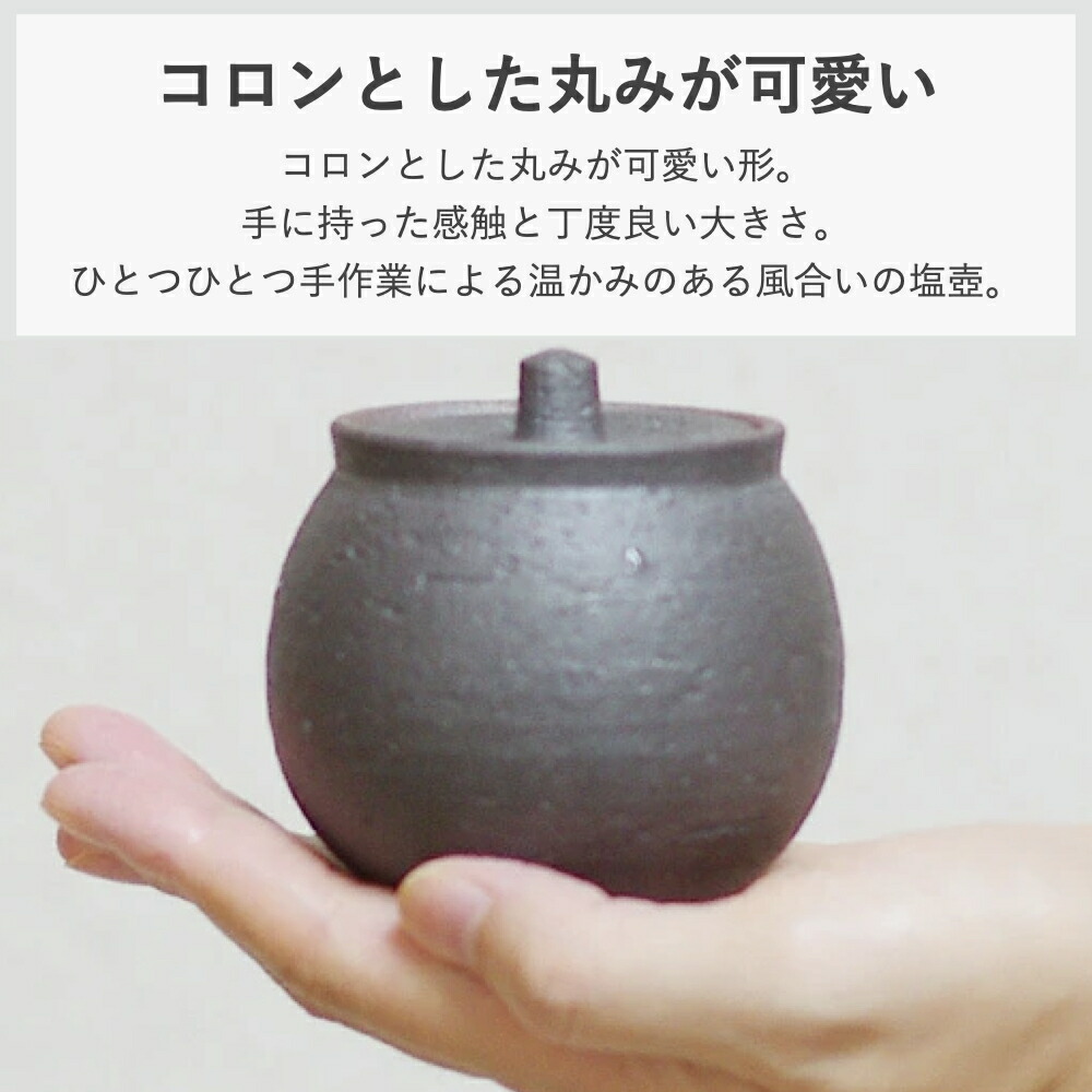 塩をさらさらにキープ！／【選べる2色展開】 塩壺（小）190ml 塩