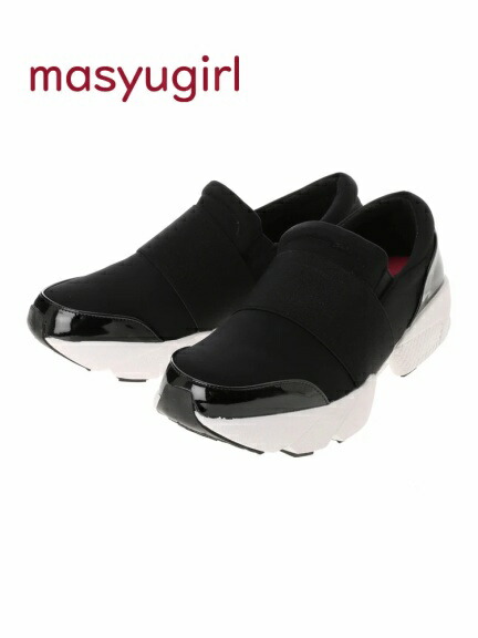 大きいサイズ レディース Re J Supure シャイニーダットスニーカーll 3l 4l 靴 スニーカー シューズ ダットスニーカー 厚底 スリッポン 異素材 履き心地 歩きやすい 大人 可愛い かわいい カジュアル すっきり デイリー おしゃれ カジュアルスニーカー 黒 ブラック Re J