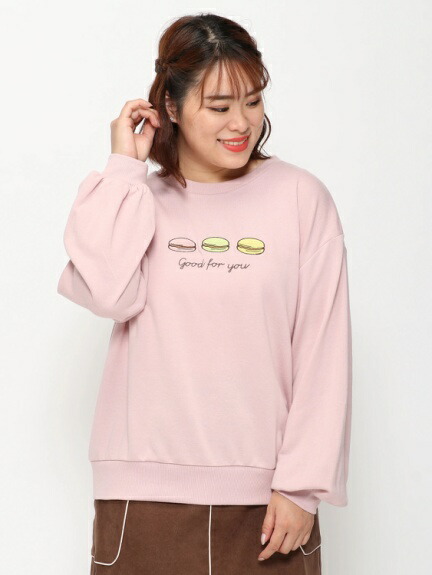 初売り 大きいサイズ レディース Sweets刺繍裏毛プルオーバーll 3l トップス 長袖 プルオーバー カットソー 刺繍スイーツ 裏毛 スウェット ゆったり ゆる シルエット ボリューム袖 ぽっちゃり 大人 可愛い かわいい 体型カバー ピンク 水色 黒 ブラック 秋 秋冬 初売り 大きいサイズ レディース Sweets刺繍裏毛プルオーバーll 3l トップス 長袖 プルオーバー カットソー 刺繍スイーツ 裏毛 スウェット ゆったり ゆる シルエット ボリューム袖 ぽっちゃり 大人 可愛い かわいい 体型カバー ピンク 水色 黒 ブラック 秋 秋冬