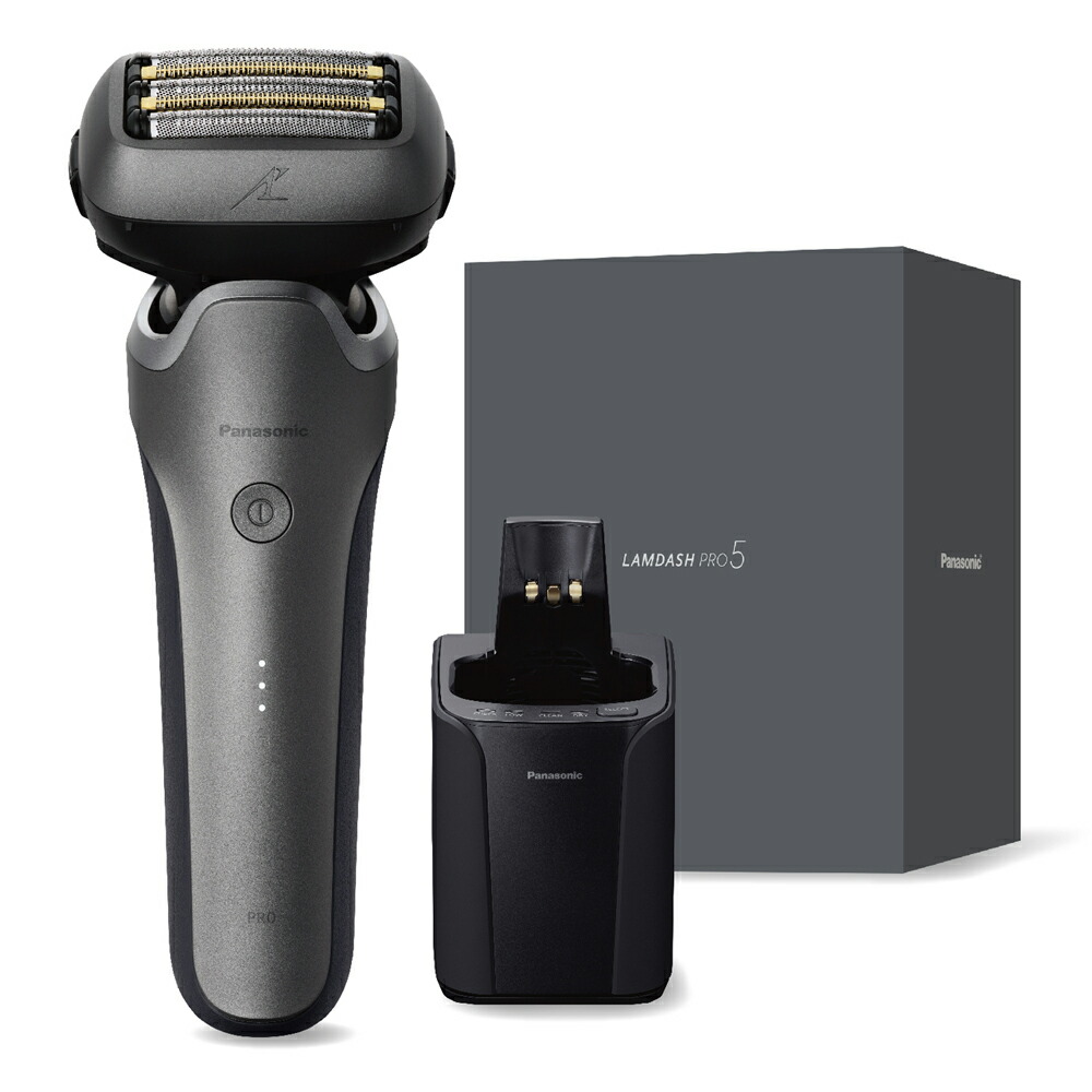 パナソニック メンズシェーバー[電気シェーバー]【5枚刃】【自動洗浄器付】（チタンシルバー） ES-L571U-S Panasonic　LAMDASH PRO5（ラムダッシュ プロ5） [ESL571US]