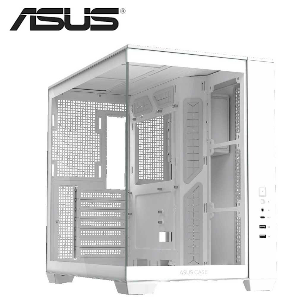 ASUS｜エイスース A32 シリーズ ATXマザーボード対応 270°パノラマビュー ピラーレス ガラスパネル PCケース（ホワイト） A32WHITE