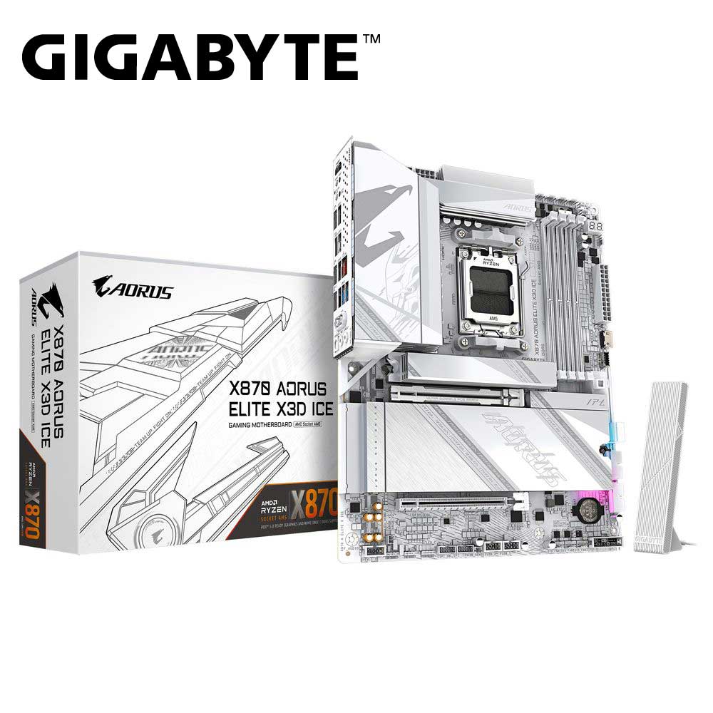 GIGABYTE｜ギガ働き口 GIGABYTE X870 AORUS ELITE X3D ICE / ATX相応う お母さんゲーム盤（白いこと）  X870AELITEXICE