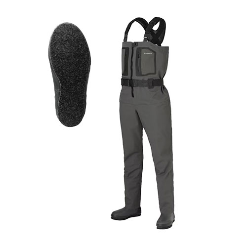 シマノ DS+4ストレッチウェダー カットインフェルト L（チャコールグレー） 599216 SHIMANO FF-001V｜Joshin web 家電とPCの大型専門店