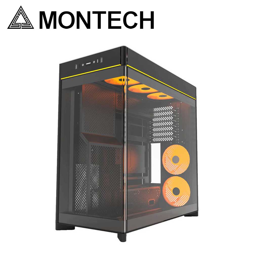 MONTECH｜モンテック ATXマザーボード対応 ガラスパネル(フロント・左サイド)採用 タワー型PCケース（ブラック） HS02 PROシリーズ HS02PRO(B)｜Joshin web 家電とPCの大型専門店