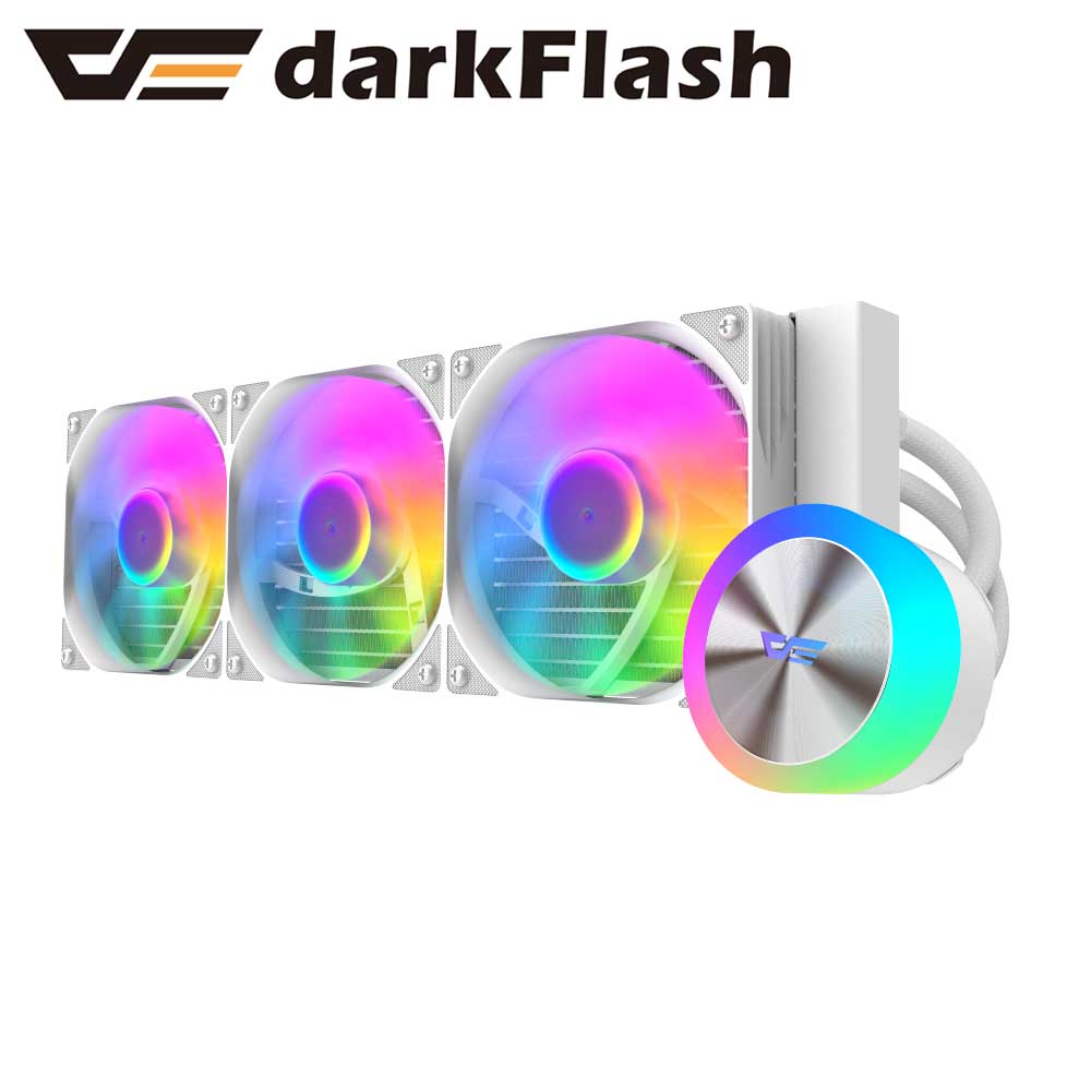darkFlash｜ダークフラッシュ 高コスパ水冷CPUクーラー「DG360」（ホワイト） DG360ARGB-WHITE
