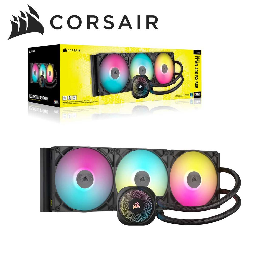 CORSAIR｜コルセア 水冷一体型中央処理装置空調設備 iCUE LINK TITAN 420 RX RGB（黒いこと）  CW-9061019-WW