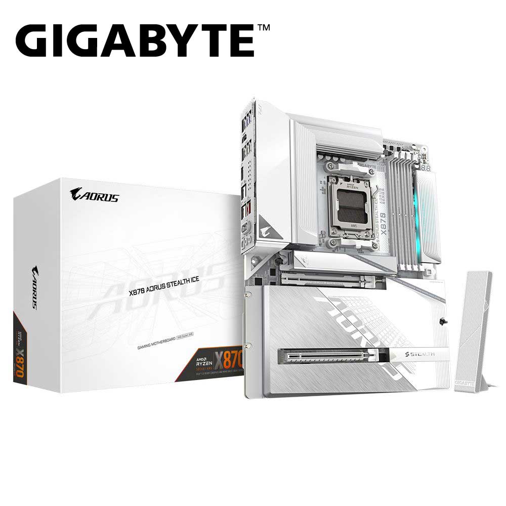 GIGABYTE｜ギガバイト GIGABYTE X870 AORUS STEALTH ICE / ATX対応 マザーボード（ホワイト） X870-A-STEALTH/ICE