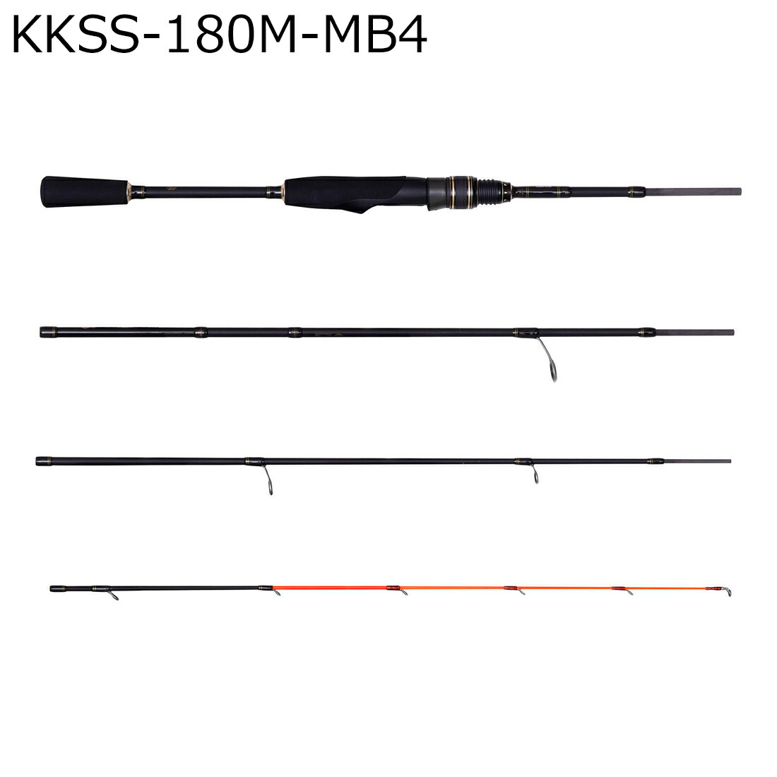 アブガルシア 黒船 モバイル KKSS-180M-MB4 キス 8：2調子 KKSS-180M-MB4 AbuGarcia Kurofune キス竿 パックロッド
