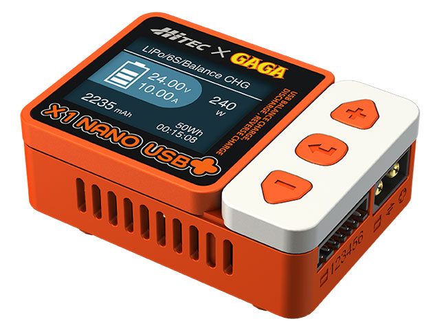 ハイテックマルチプレックスジャパン 【再生産】USBバランス充・放電器・リバース充電 X1 NANO USB +（ GAGA Ver.）【44362】 ラジコン用充電器