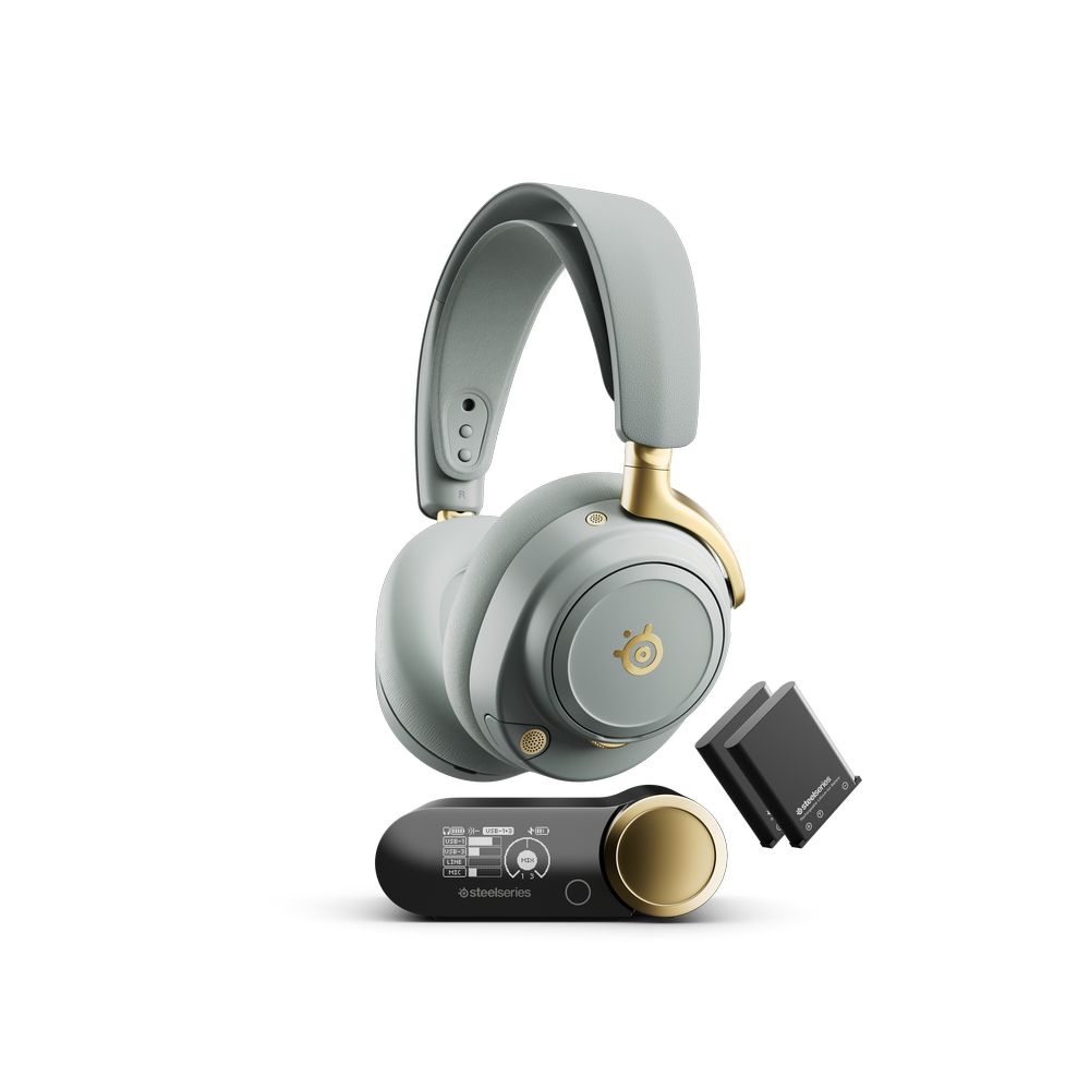 SteelSeries(スティールシリーズ) ワイヤレスゲーミングヘッドセット Arctis Nova Elite Sage & Gold 61663|Joshin web 家電とPCの大型専門店