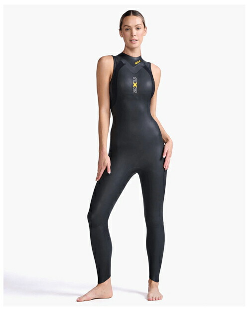 2XU レディース トライアスロン用情の籠もった背広 労働者階級ペル P：1 衣袂受け答え（BLK-ABN・大いさ：S） WW4995C-BLK-ABN-S