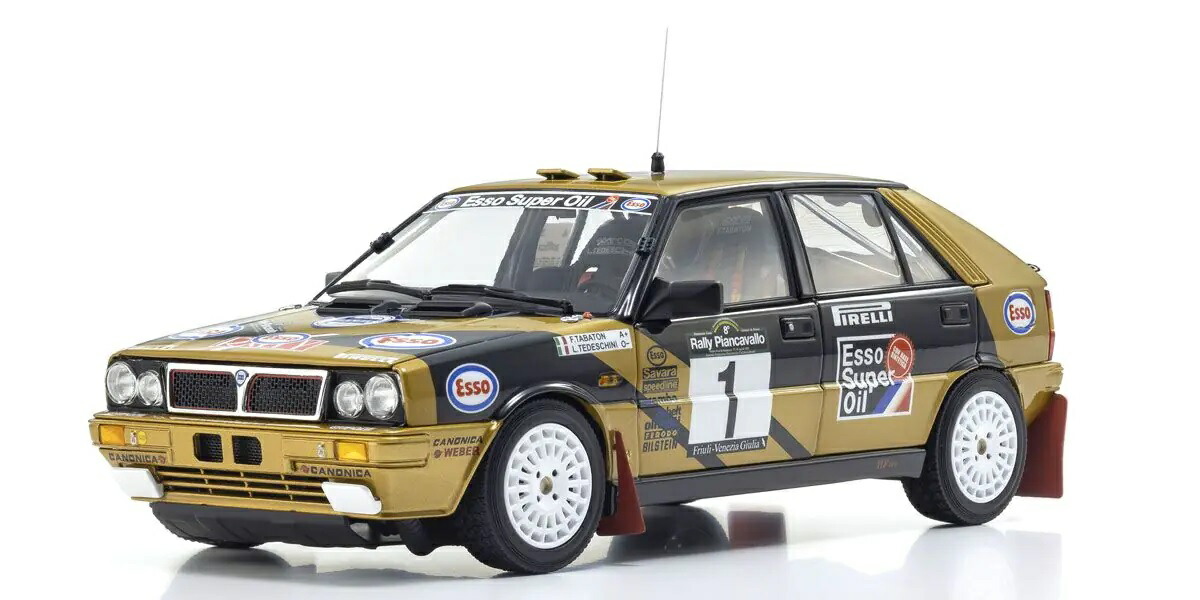 京商 1/18 ランチア 三角洲 HF 4WD ピアンカヴァッロ ラリー ウィナー 1987 #1【KS08960D】 ミニカー