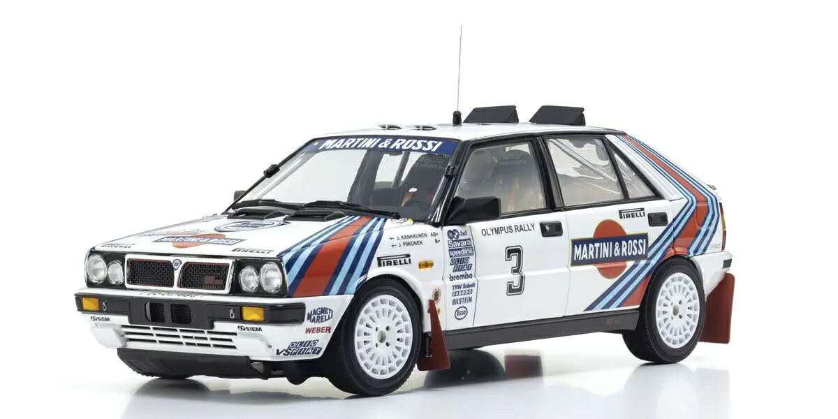 京商 1/18 ランチア 三角洲 HF 4WD オリンパス ラリー ウィナー 1987 #3【KS08960E】 ミニカー
