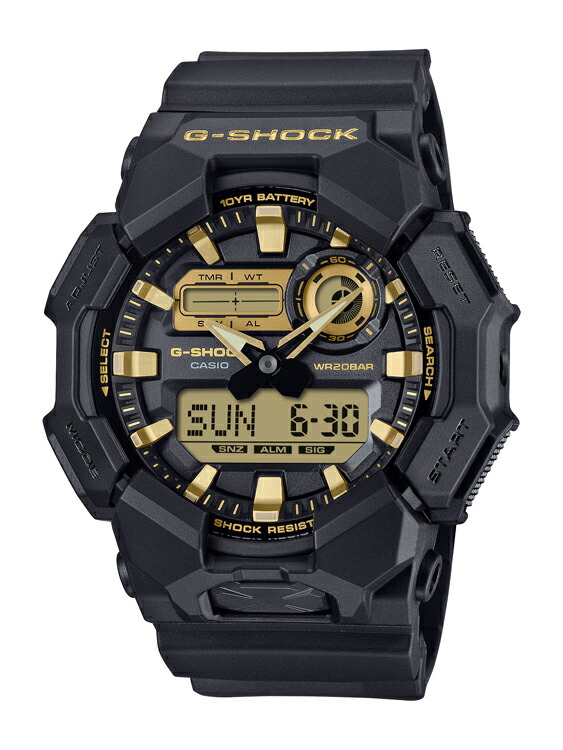 カシオ 【国内置き目品】G-SHOCK（ジーショック） 石英 メンズ印字機 GA-010GB-1A9JF [GA010GB1A9JF]【返品カテゴリー化A】
