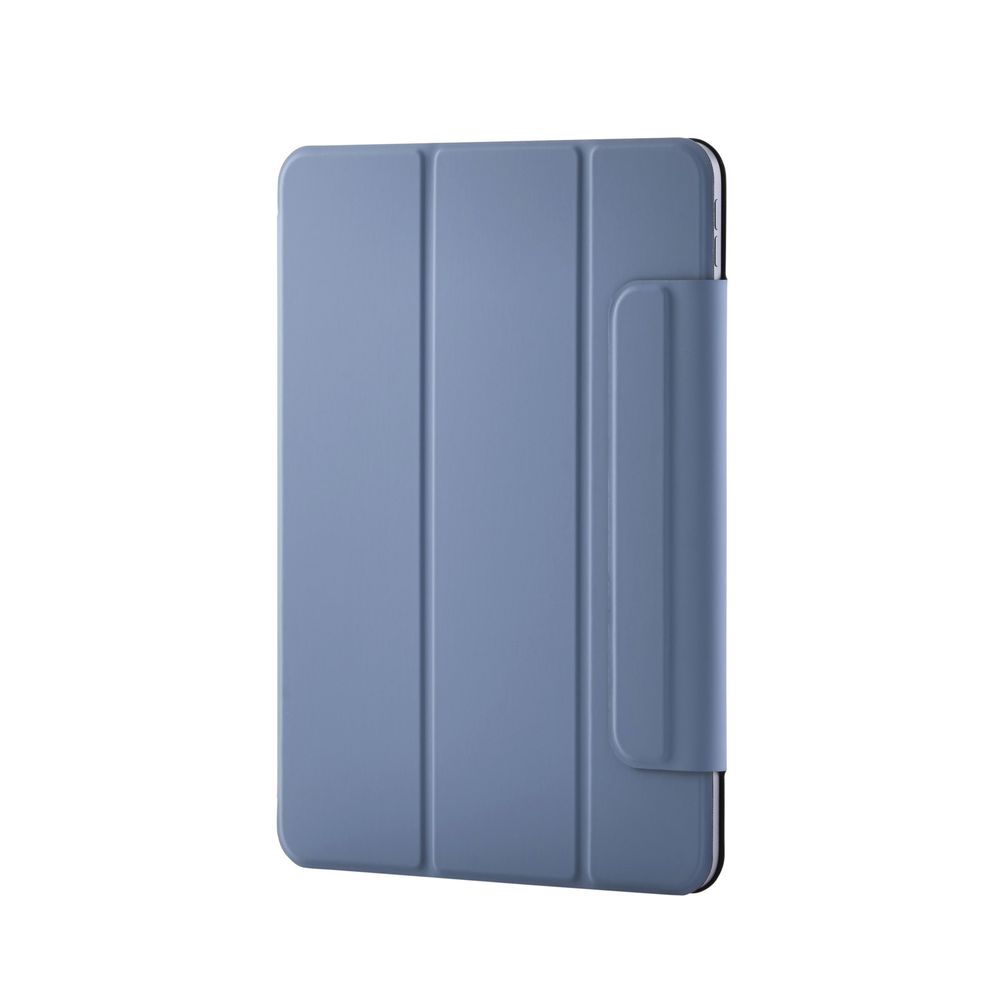 エレコム iPad Air ケース 11インチ ( M3 / M2 ) / 10.9インチ 第5世代 第4世代 用マグネット着脱フラップ カバー スタンド オートスリープ機能 軽量 超薄型（ブルーグレー） TB-A25MWVPF2BG