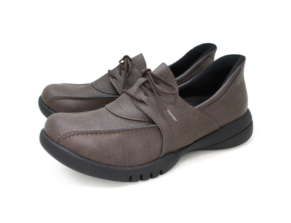 Re:getA レディース スットオン ハンズフリーレースアップシューズ（チャコール・サイズ：S 22.0-22.5cm） R332-CHA-S リゲッタ