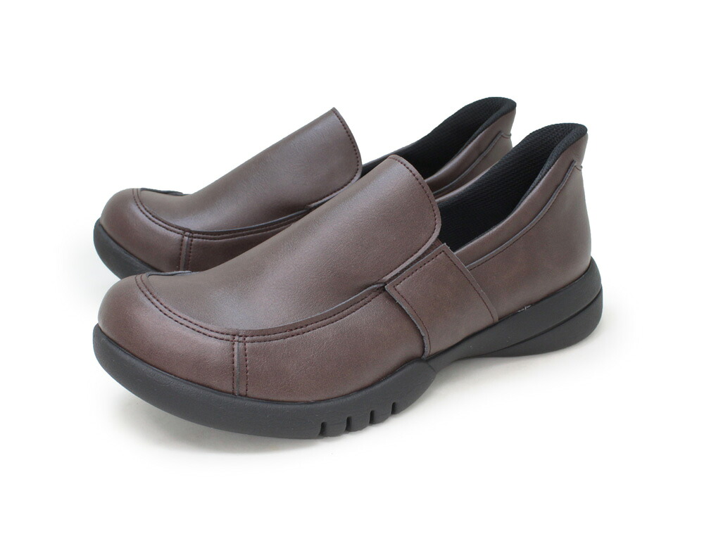 Re:getA レディース スットオン ハンズフリーゴア付きスリッポン（ダークブラウン・サイズ：S 22.0-22.5cm） R333-DBR-S リゲッタ