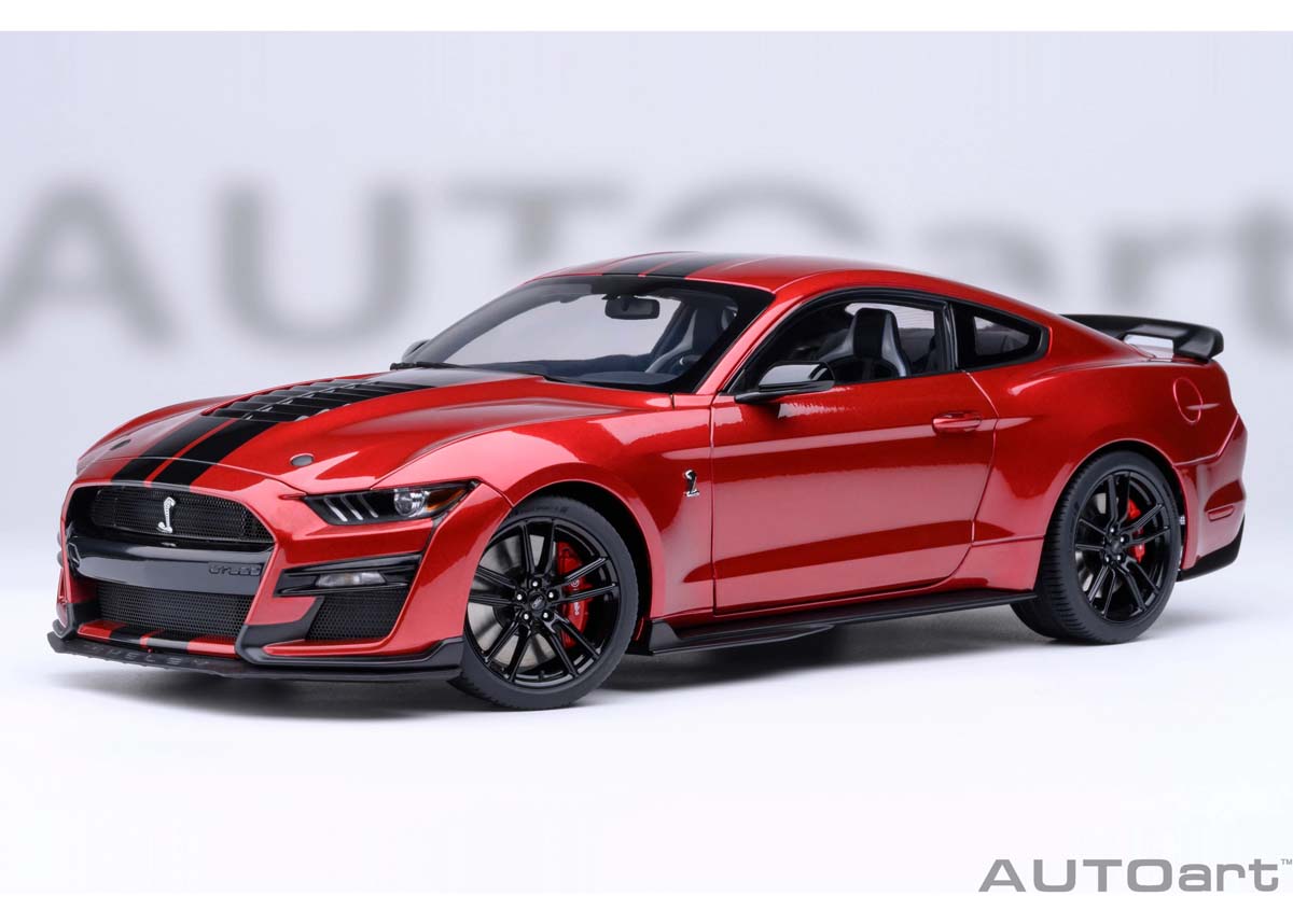 オートアート 1/18 フォード マスタング シェルビー GT500（レッド/ブラック・ストライプ）【73098】 ミニカー｜Joshin web 家電とPCの大型専門店
