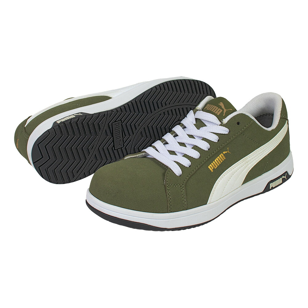 ピューマ HERITAGE ICONIC オリーブ LOW 25.0珊 静電気帯電押しとどめる 64.201.0-OLI-25.0 PUMA SAFETY