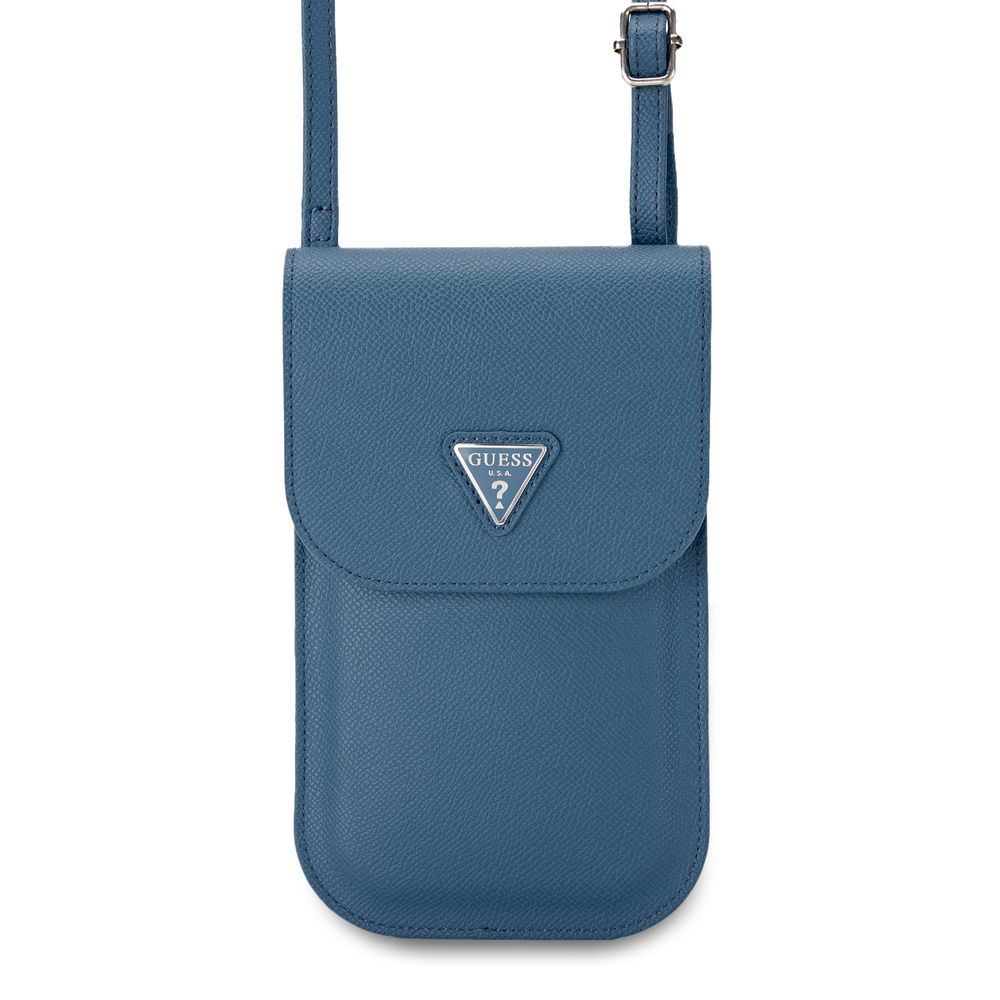 innoTech PU ウォレットバッグ（青色） GUESS WALLET GRAINED PU TRIANGLE BLUE GUCWBPGTSPSB スマートフォン・携帯電話アクセサリー-ケース・カバー-スマートフォン・タブレット