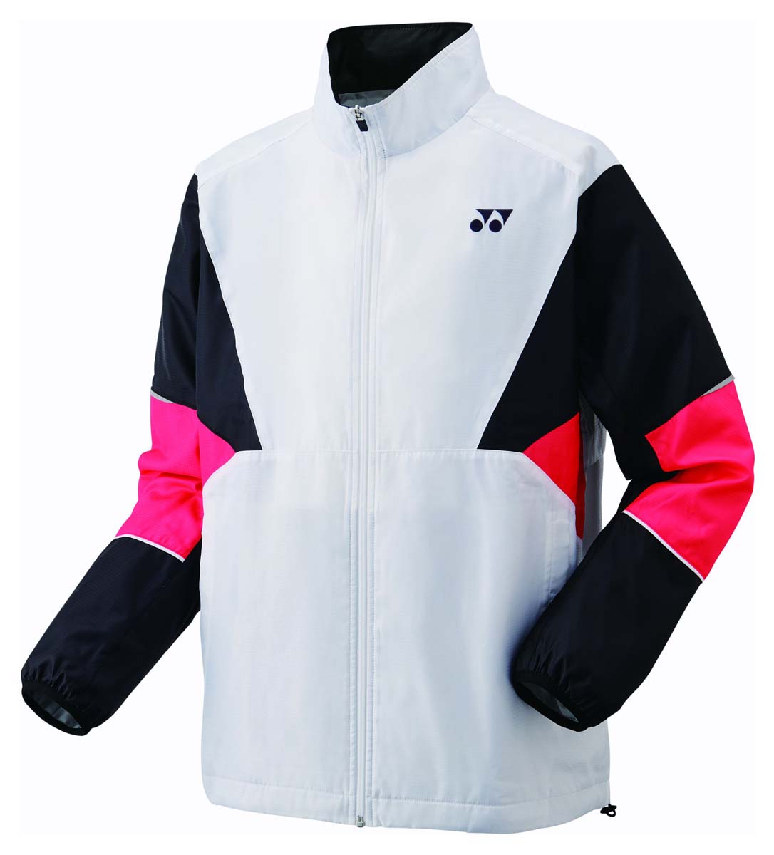 ヨネックス ユニセックス 裏地付ウィンドウォーマーシャツ（ホワイト/ピンク・サイズ：L） YO-70105-062-L YONEX