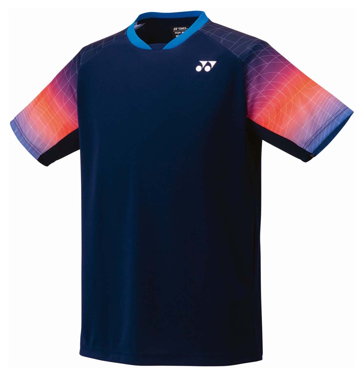 ヨネックス ユニセックス ゲームシャツ(フィットスタイル)(ネイビーブルー・サイズ:O) YO-10680-019-O YONEX