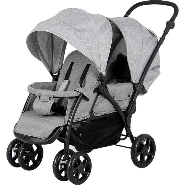 ベビー用品 ベビーカー 2人乗り スマイビーTWIN-C グレー 生後1ヵ月~3歳頃まで15kgまで JTC スマイビ-TWIN-C グレ-|Joshin web 家電とPCの大型専門店