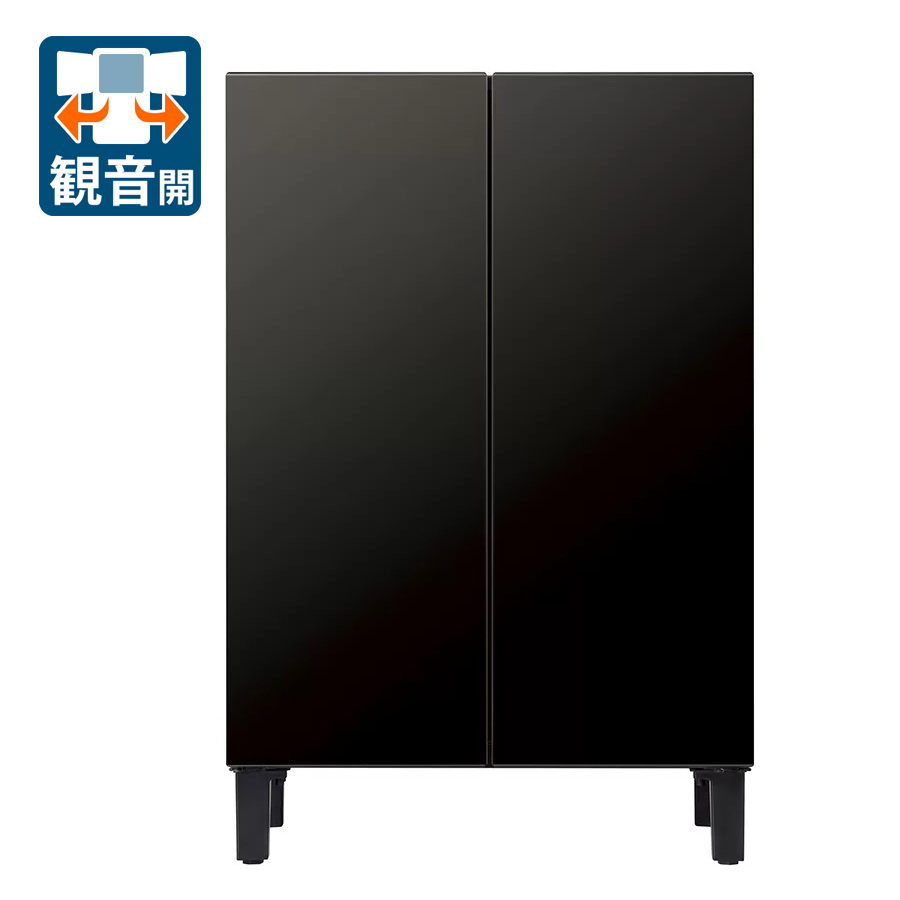 （標準設置料込_Aｴﾘｱのみ）アクア 71L 2ドア冷蔵庫（マットブラック） AQR-FD7P-K AQUA　家具冷蔵庫［ルーク］ [AQRFD7PK]