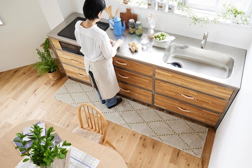 スミノエ(SUMINOE) キッチンマット(ベージュ・45×240cm) [他商品と同時購入不可] メーカー直送 132-85750-2-45-240 ポント [13285750245240]