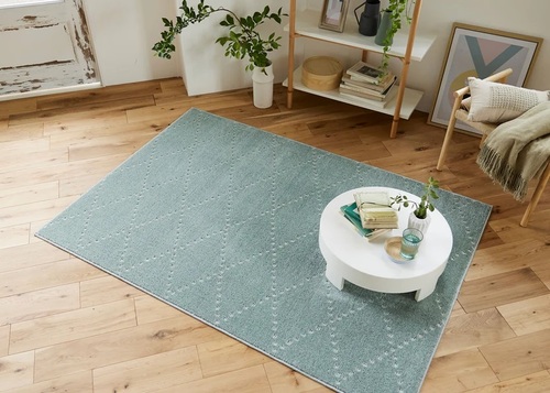 スミノエ(SUMINOE) ラグ(ブルーグレー・185×185cm) [他商品と同時購入不可] メーカー直送 132-85750-38-185-185 ポント [1328575038185185]