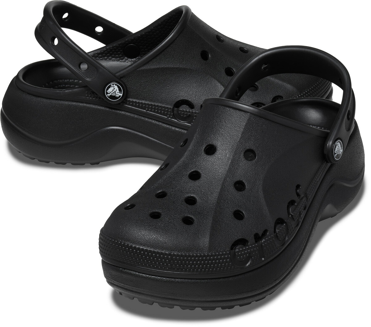 CROCS レディース バヤ プラットフォーム クロッグ（ブラック・サイズ：W8(24.0cm)） 208186-001-W8 クロックス サンダル Baya Platform Clog