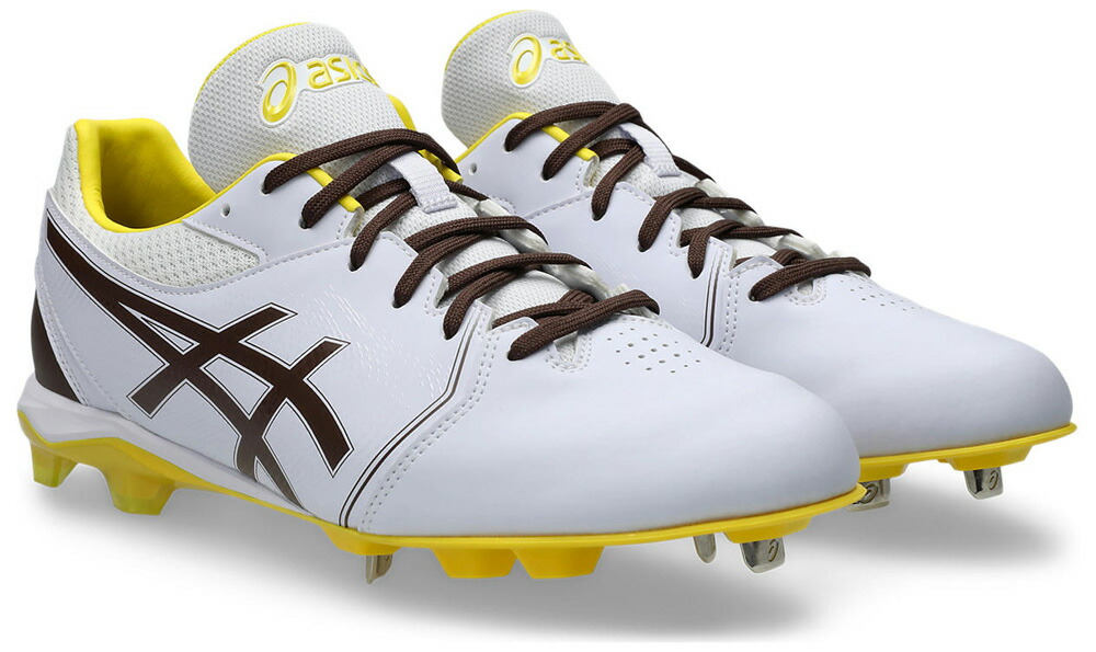 アシックス メンズ 野球 スパイク NEOCONNECT（WHITE/DARK BROWN・サイズ：24.5cm） 1123A054-105-24.5 asics