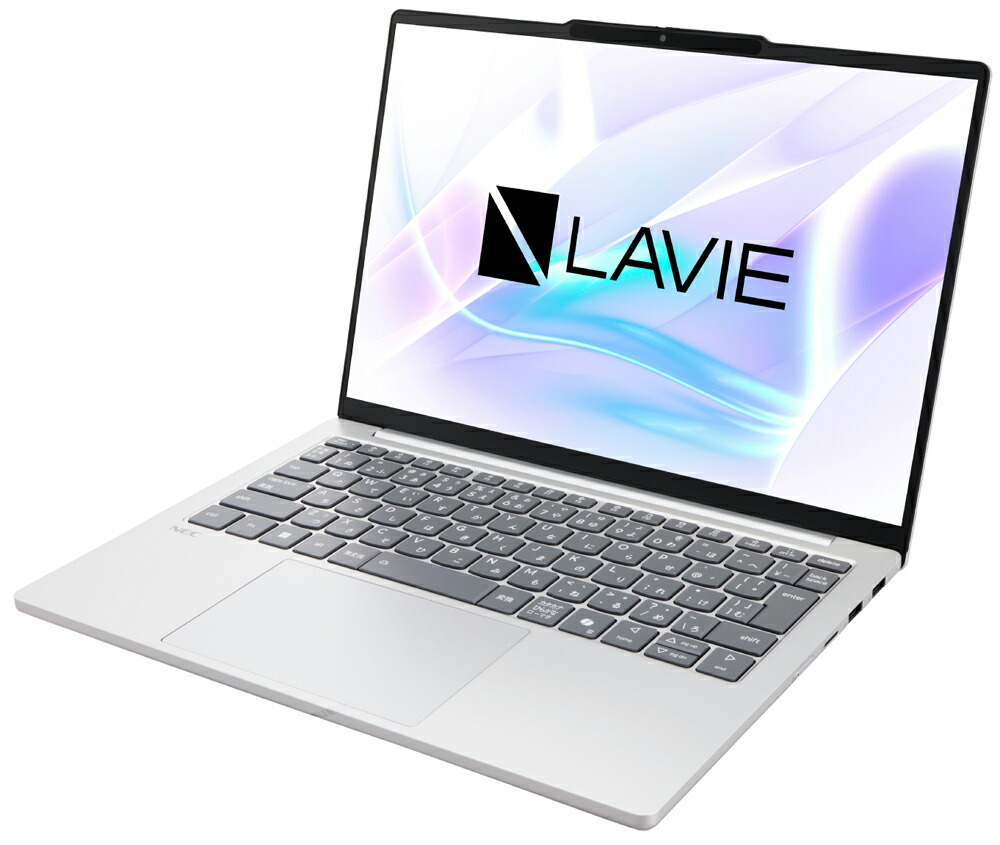 NEC｜エヌイーシー ノートパソコン LAVIE N13 Slim N1375/LAS(13.3型/Windows11/Office2024/Ryzen 7 7735HS/メモリ 16GB/SSD 512GB)ライトシルバー PC-N1375LAS 181,280円